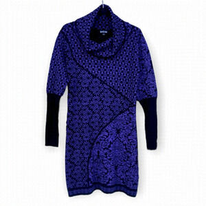 ONYX Cowl Neck Sweater Dress/Tunic Size M